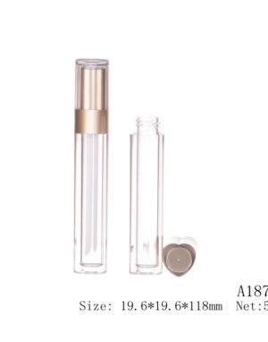 Square Lip Gloss Tube with Wand – A187 (7ml)