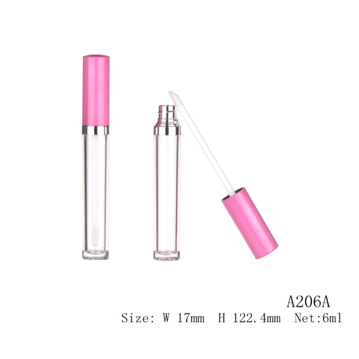 Mini Round Lip Gloss Tube with Wand – A206A (3ml)