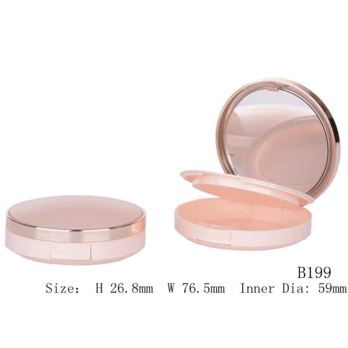 Round Compact Powder Case with Mirror – B199