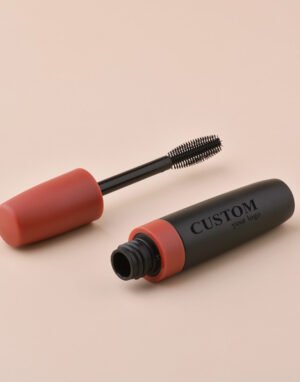 17ml Premium Mascara Tube – Matte Black with Chrome Cap