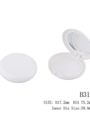 Classic Round Compact Powder Case with Mirror – B311