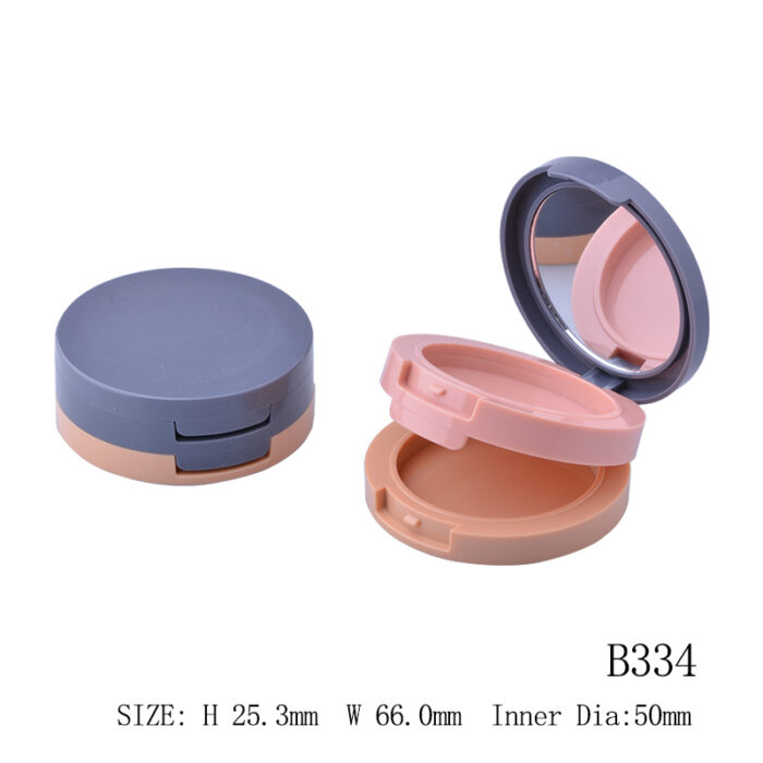 Double-Layer Compact Powder Case with Mirror – B334